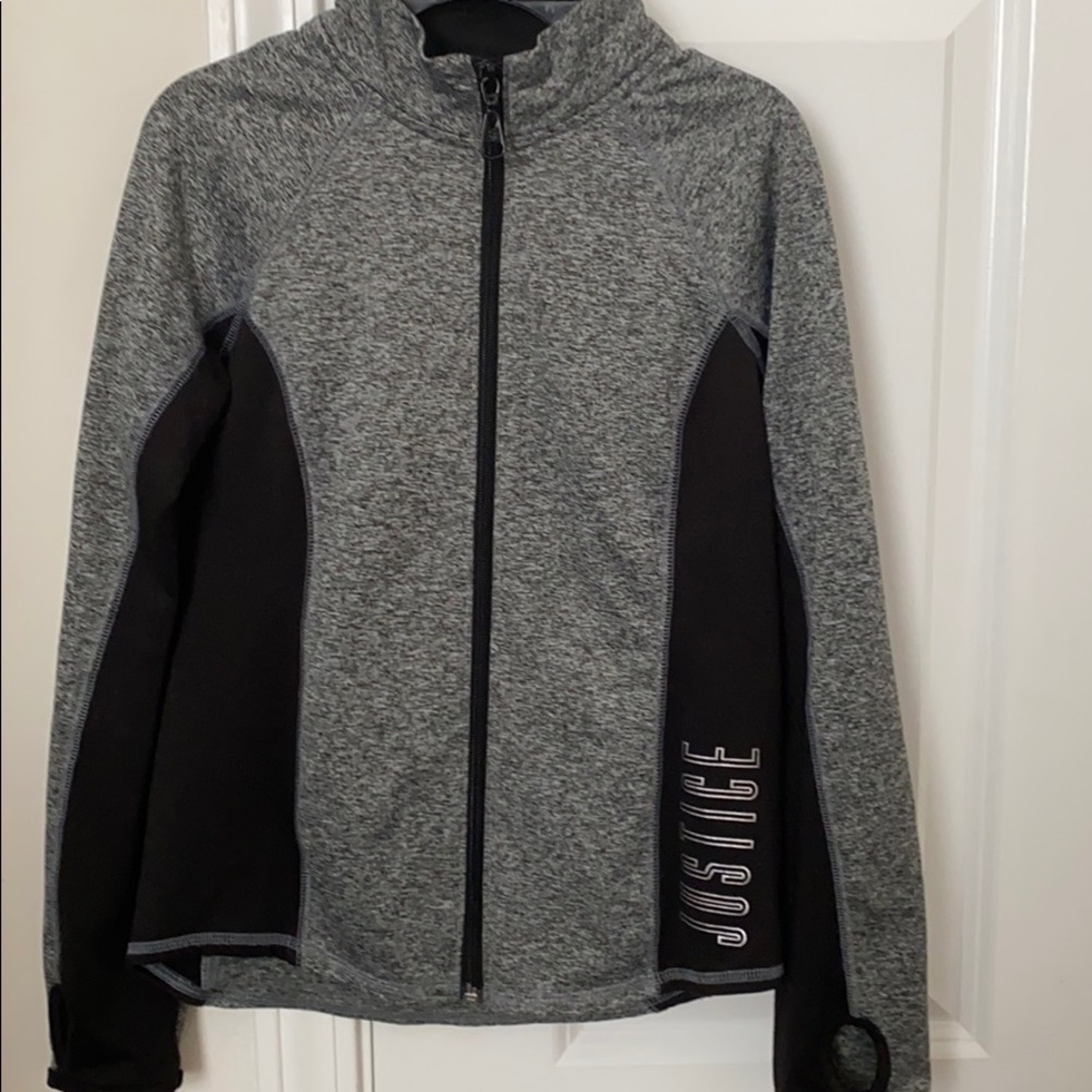 Justice gray athletic jacket
